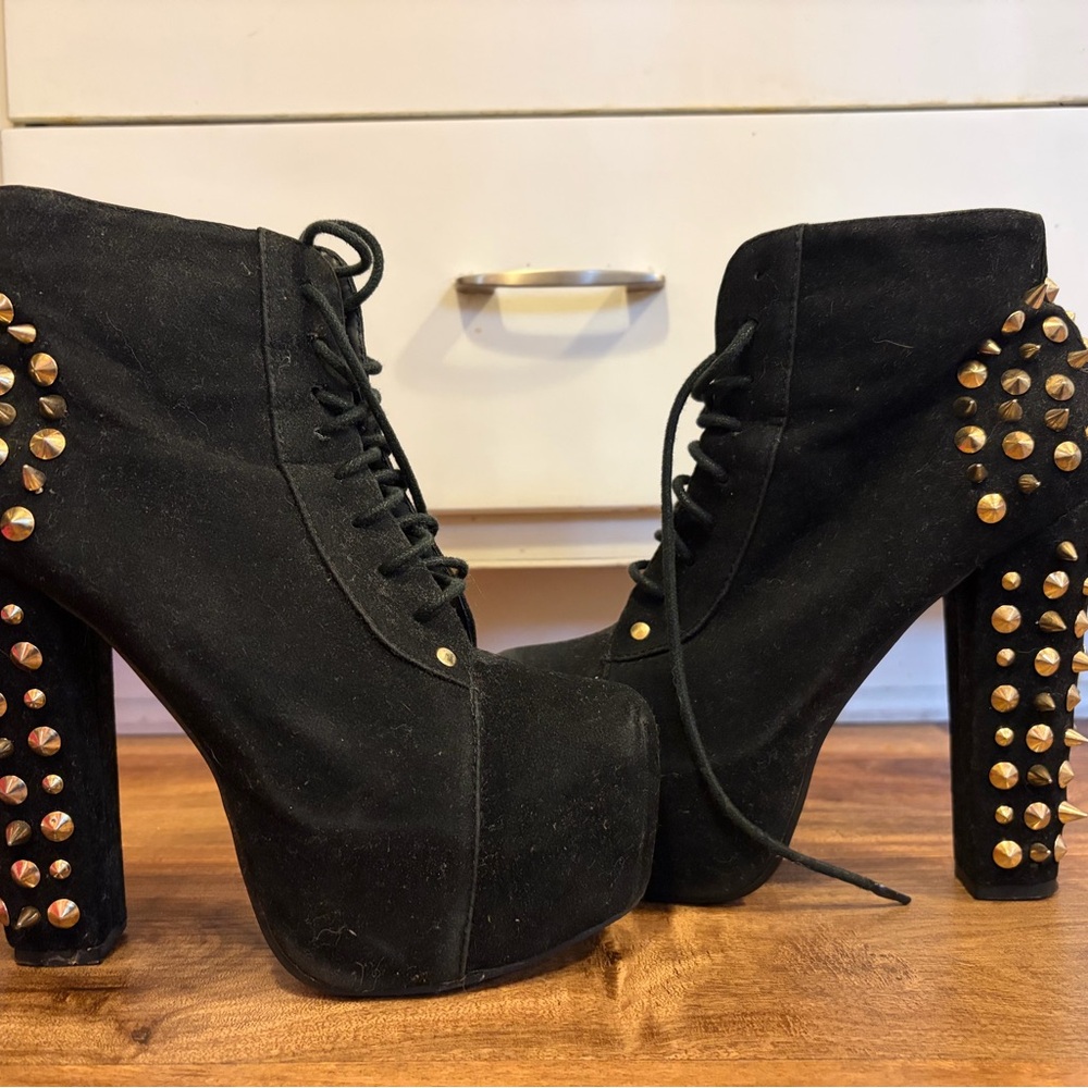 Black Studded Ankle Boots